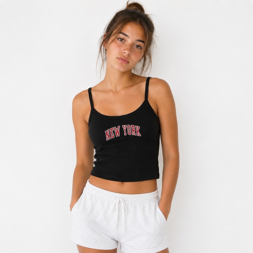 Brandy Melville New York Tank Top Sleeveless Crop Top Casual One size